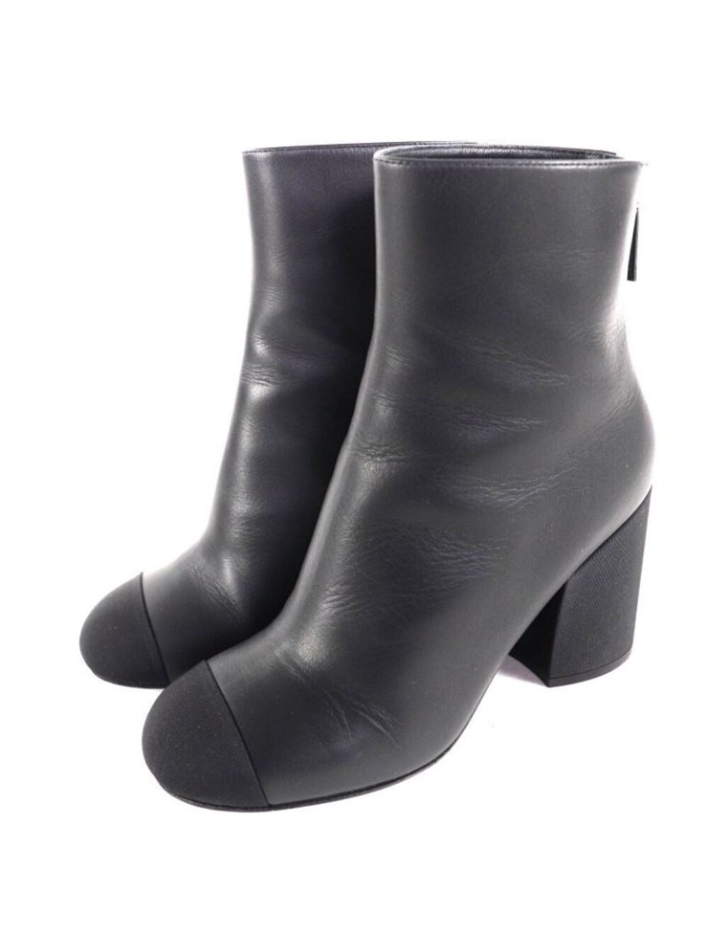 Chanel 22K Coco Mark Leather Ankle Boots with Gold Hardware Black 36 - Picture 2 of 15